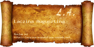 Laczina Augusztina névjegykártya